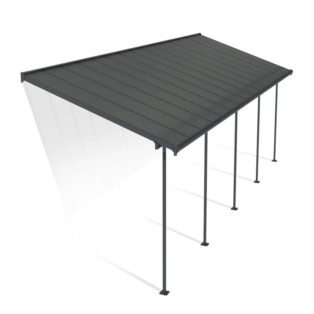 Palram - Canopia Sierra 10' x 30' Patio Cover - Gray/Bronze | HG9082 - The Greenhouse Pros