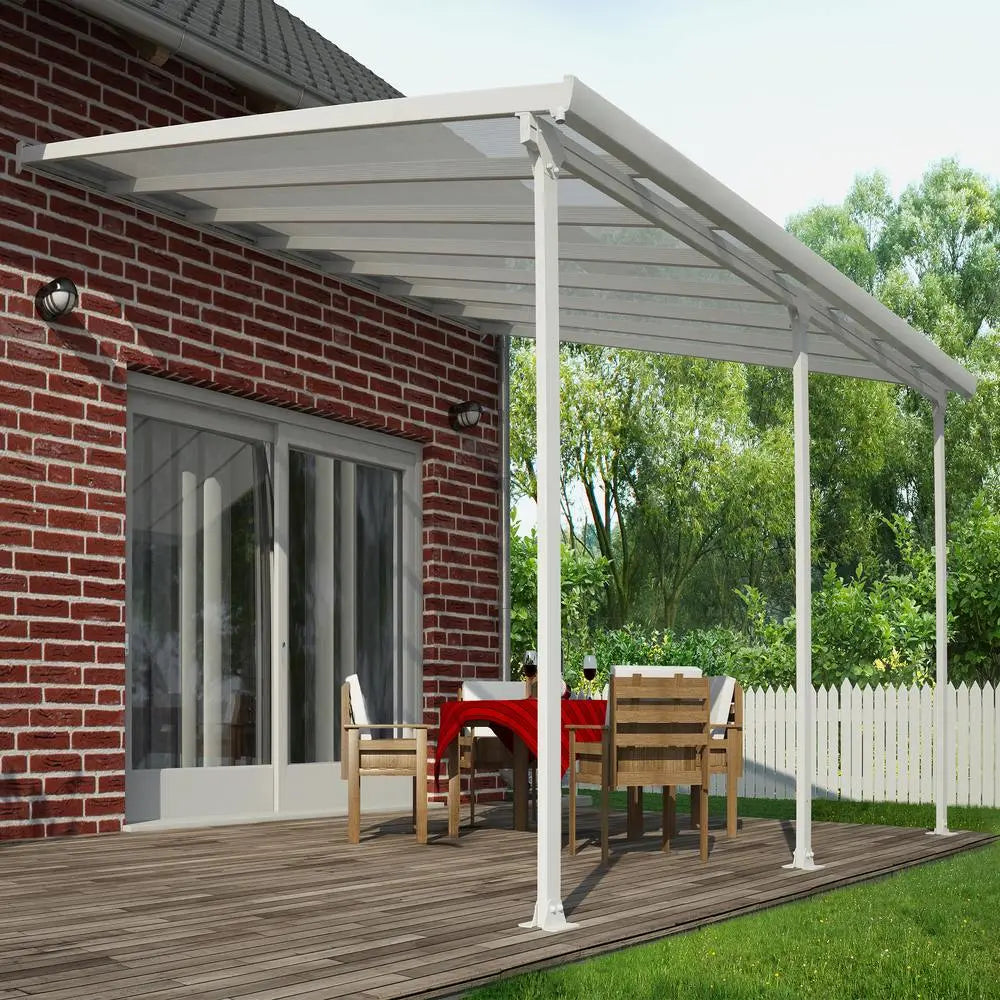 Palram - Canopia Feria 13' x 14' Patio Cover - White/Clear | HG9214 - The Greenhouse Pros