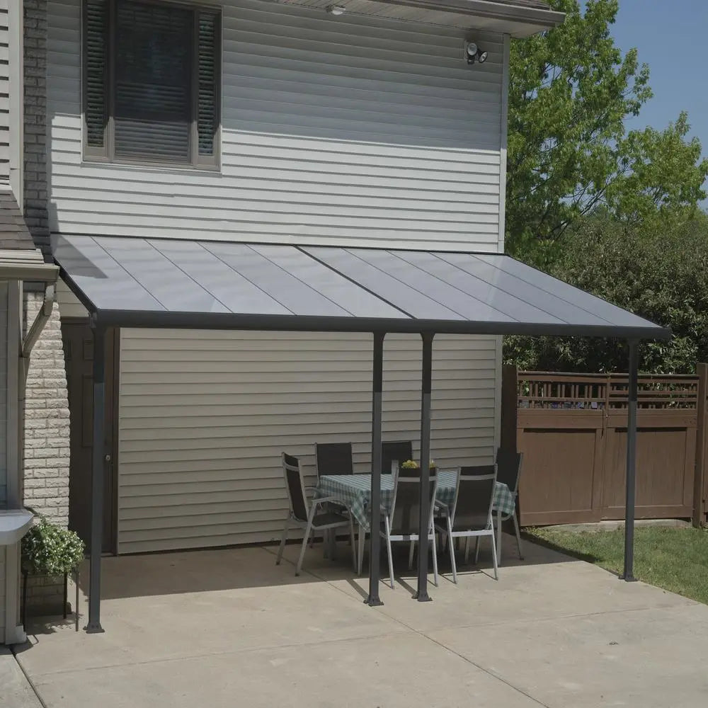 Palram - Canopia Feria 10' x 20' Patio Cover - Gray/Clear | HG9420 - The Greenhouse Pros