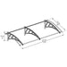 Palram - Canopia Neo 2360 8' x 3' Awning - Gray/Clear | HG9567 Palram