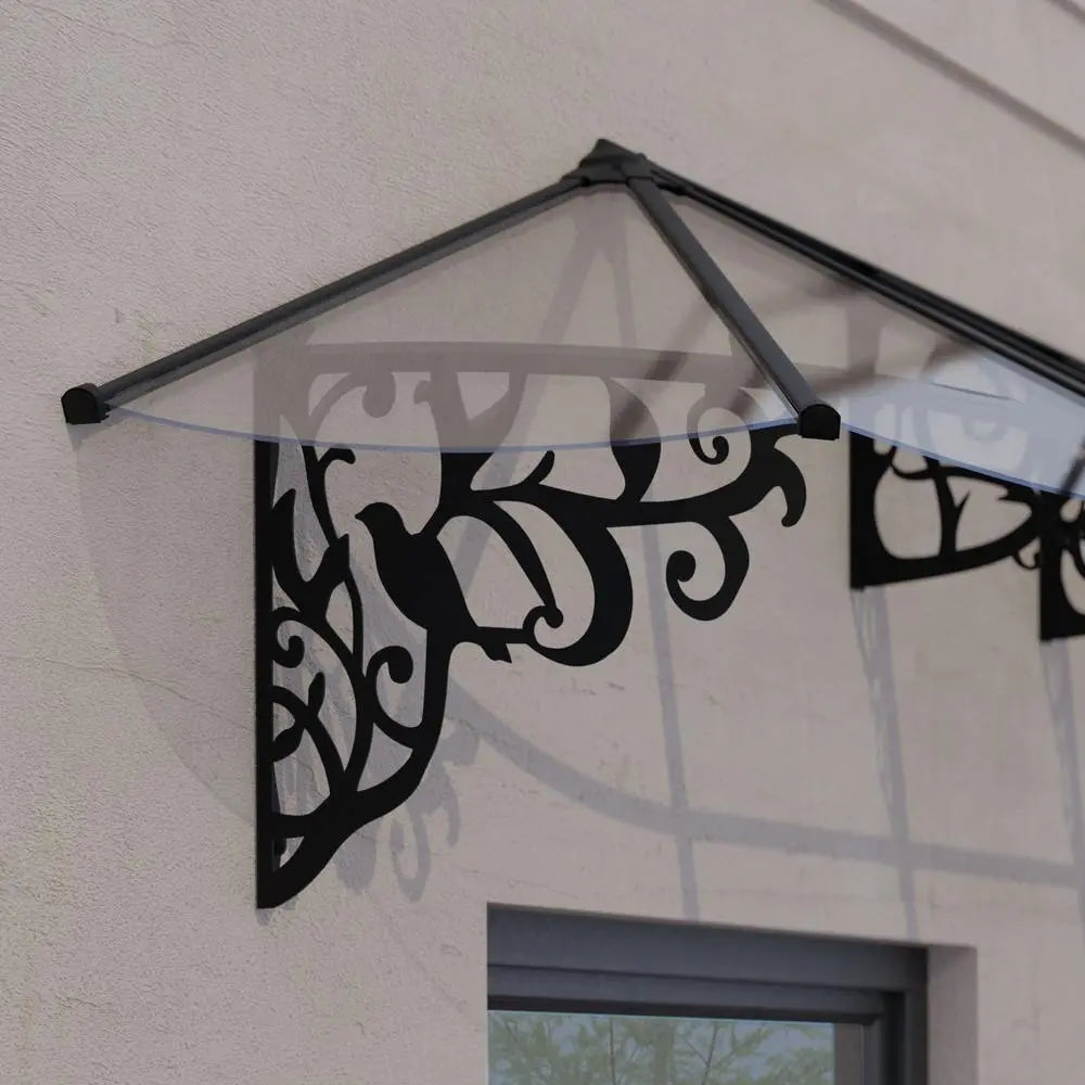 Palram - Canopia Lily 3154 11' x 3' Awning - Black/Clear | HG9595 Palram