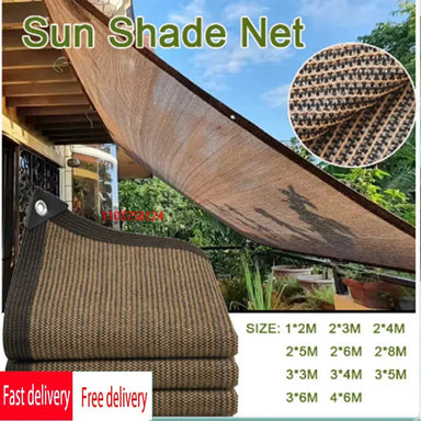 Garden brown net sunshade, outdoor sunshade, backyard sunshade, cool shed, UV protection, car shed sunshade net The Greenhouse Pros