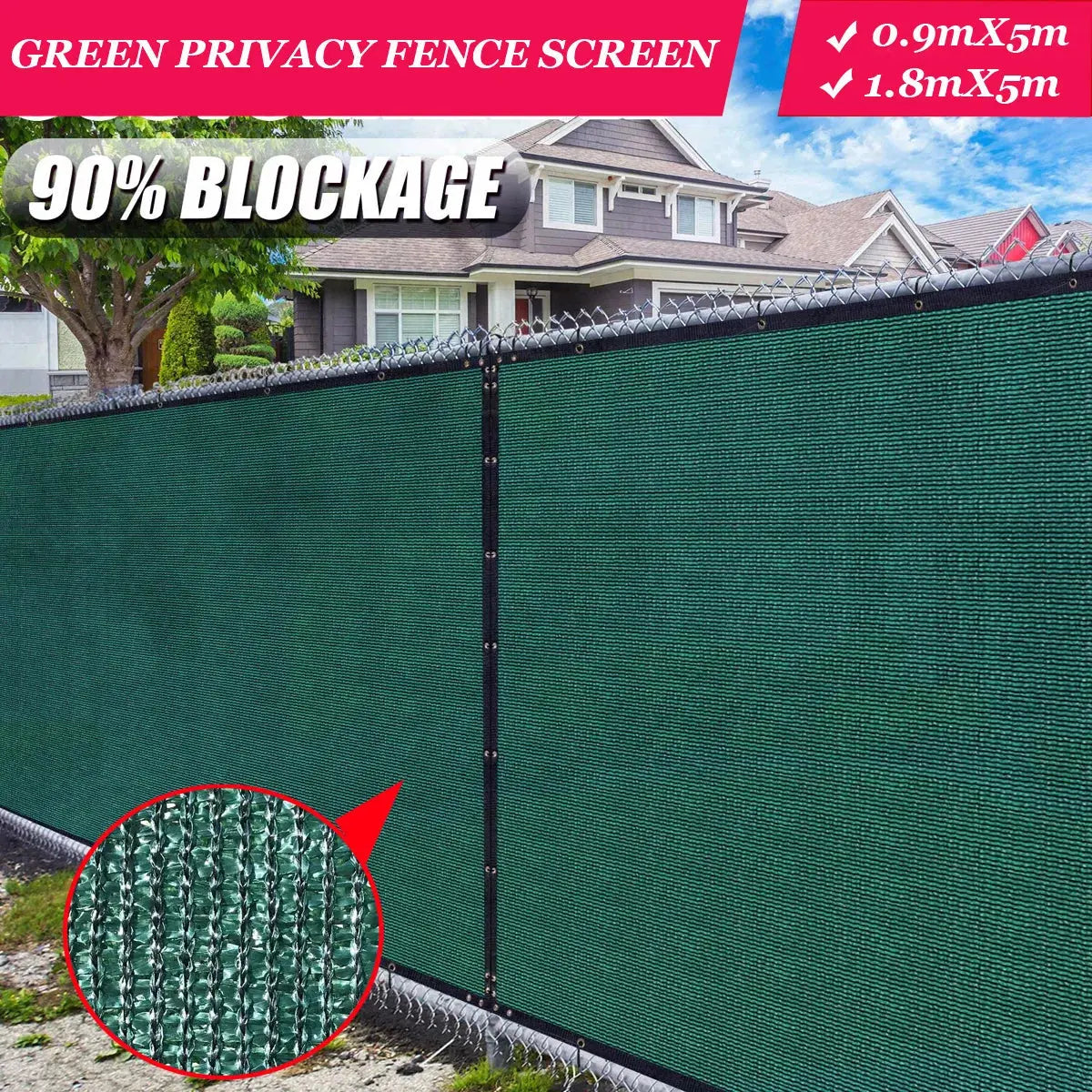 Heavy Duty Green Privacy Fence Screen - The Greenhouse Pros