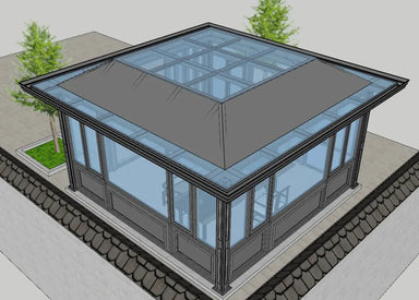 Luxury Aluminum Frame Outdoor Gazebo Sun Room Glass House for outdoor Living - The Greenhouse Pros