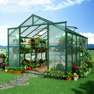 Metal aluminium houses sell small mini low cost frame polycarbonate commercial garden greenhouses green house greenhouse My Store
