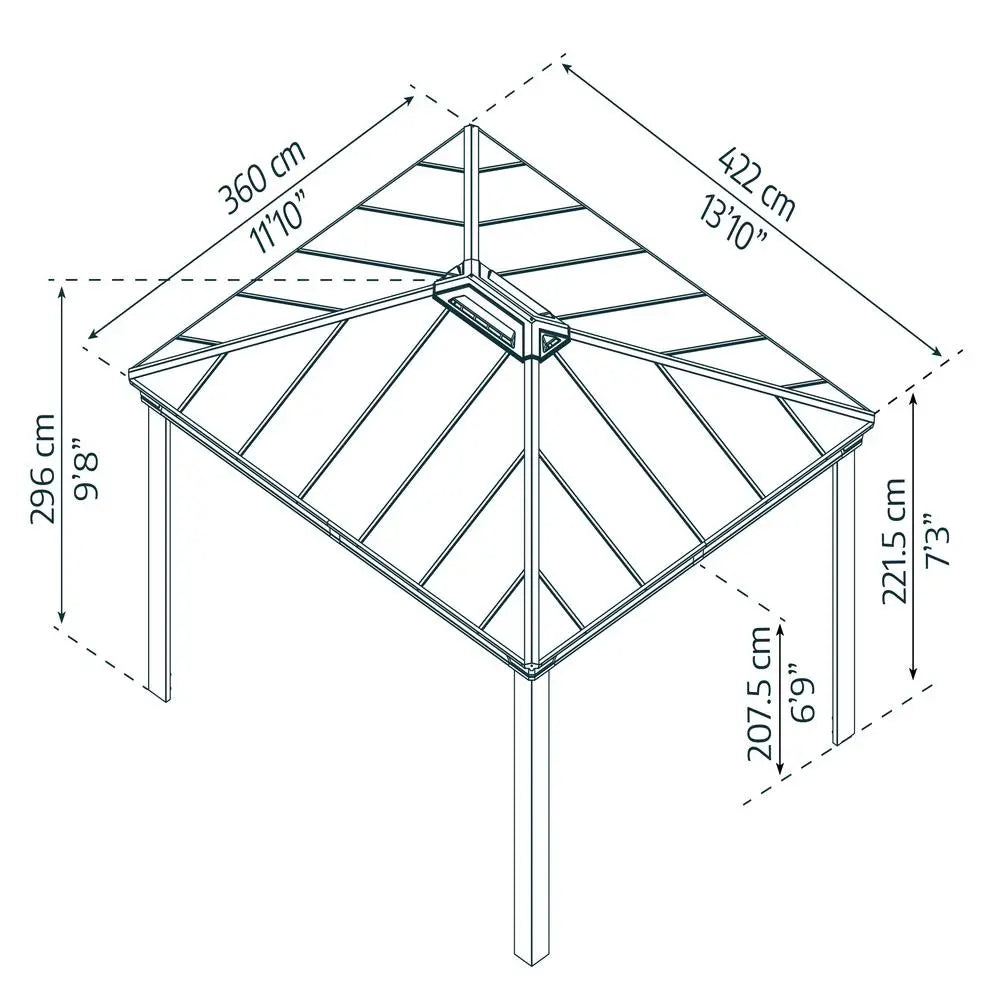 Palram - Canopia Dallas 4300 14' x 12' Gazebo | HG9142 Palram