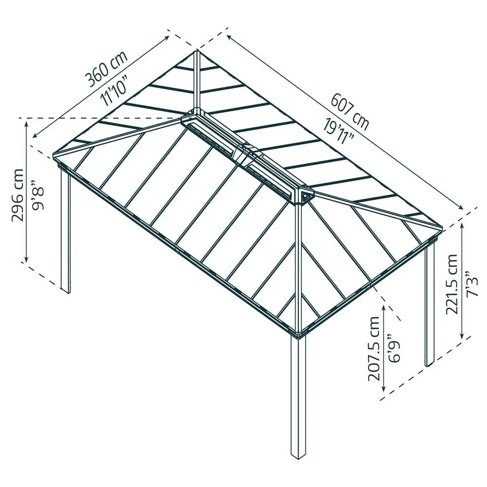 Palram - Canopia Dallas 6100 20' x 12' Gazebo | HG9148 Palram