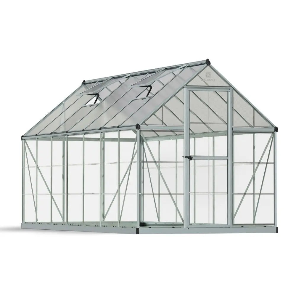 Palram - Canopia Hybrid 6' x 14' Greenhouse - Silver | HG5514 - The Greenhouse Pros