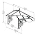 Palram - Canopia Lily 1780 6' x 4' Awning - Clear | HG9575 Palram