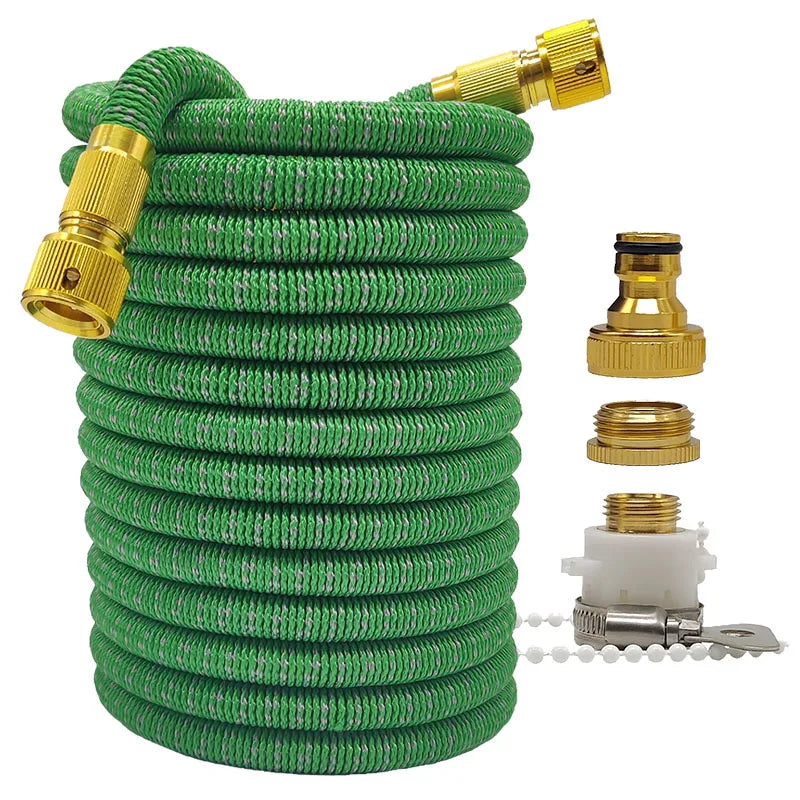 Home and Garden Hose High Pressure Flexible Expandable Bicolor Magic Watering Pipes 25-100FT for Garden Farm Irrigation Car Wash - The Greenhouse Pros