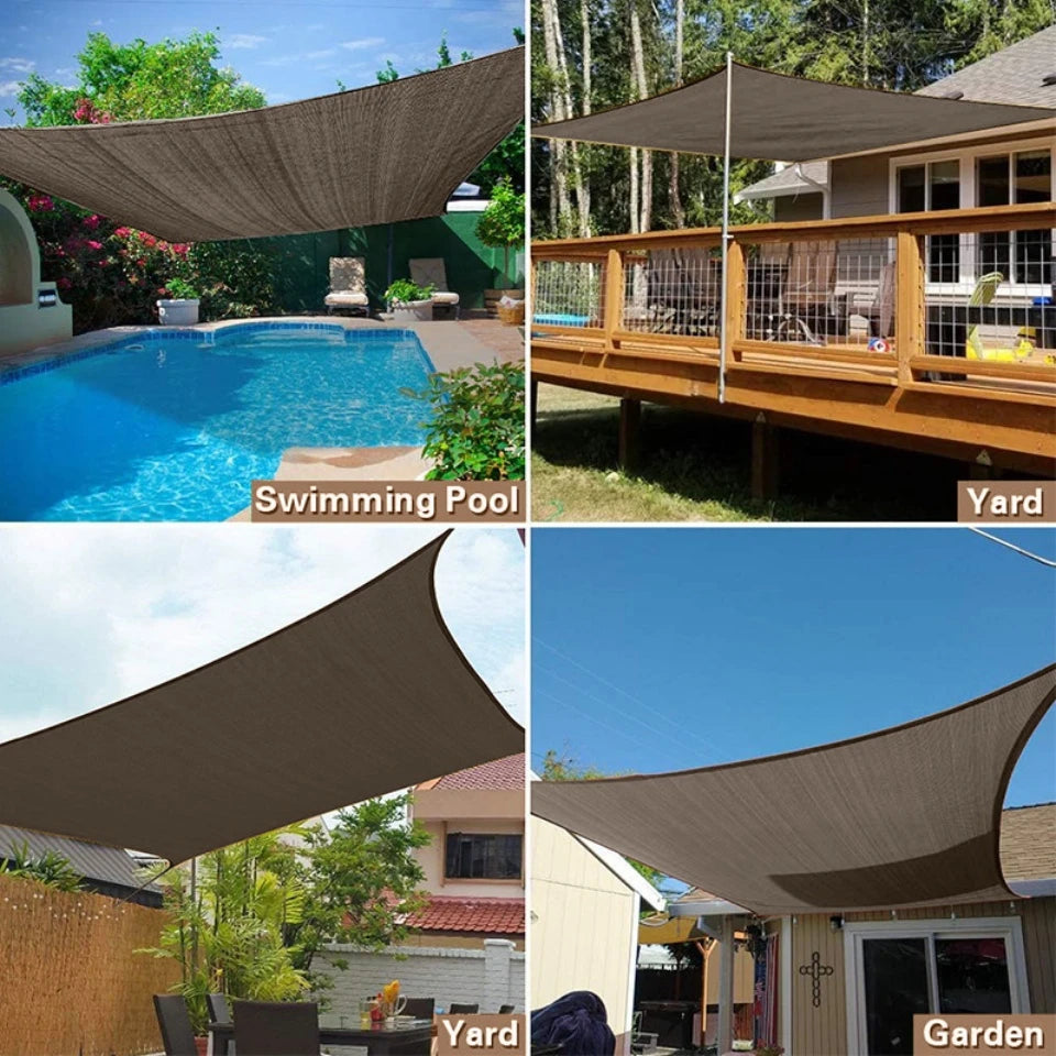 Garden brown net sunshade, outdoor sunshade, backyard sunshade, cool shed, UV protection, car shed sunshade net - The Greenhouse Pros