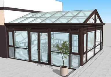 Transparent Aluminum Alloy Glass Room Terrace European Sunroom Outdoor Roof Shade House The Greenhouse Pros