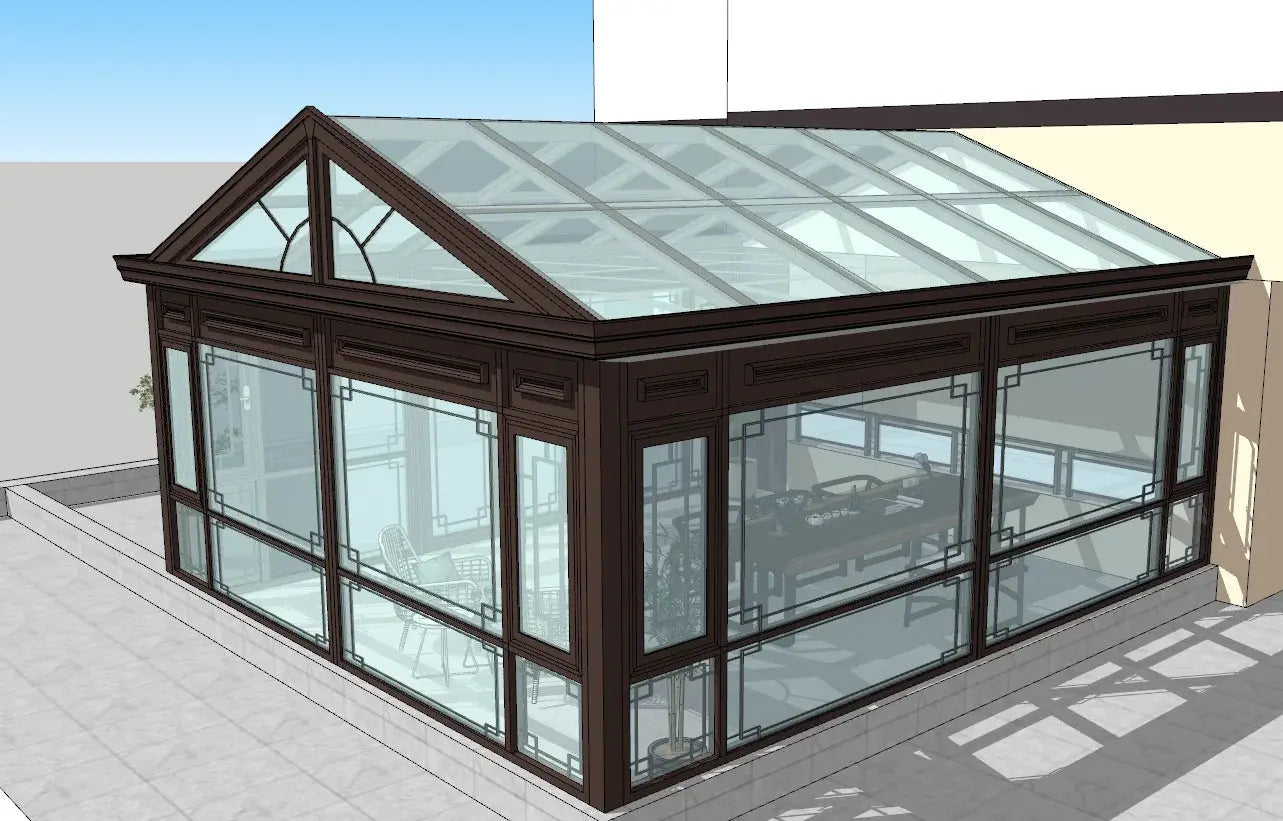 Transparent Aluminum Alloy Glass Room Terrace European Sunroom Outdoor Roof Shade House The Greenhouse Pros