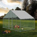 Large Chicken Coop Walk-in Metal Poultry Cage House Rabbits Habitat Cage Spire Shaped Coop w/Waterproof & Anti-Ultraviolet Cover - The Greenhouse Pros