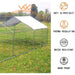 Large Chicken Coop Walk-in Metal Poultry Cage House Rabbits Habitat Cage Spire Shaped Coop w/Waterproof & Anti-Ultraviolet Cover - The Greenhouse Pros