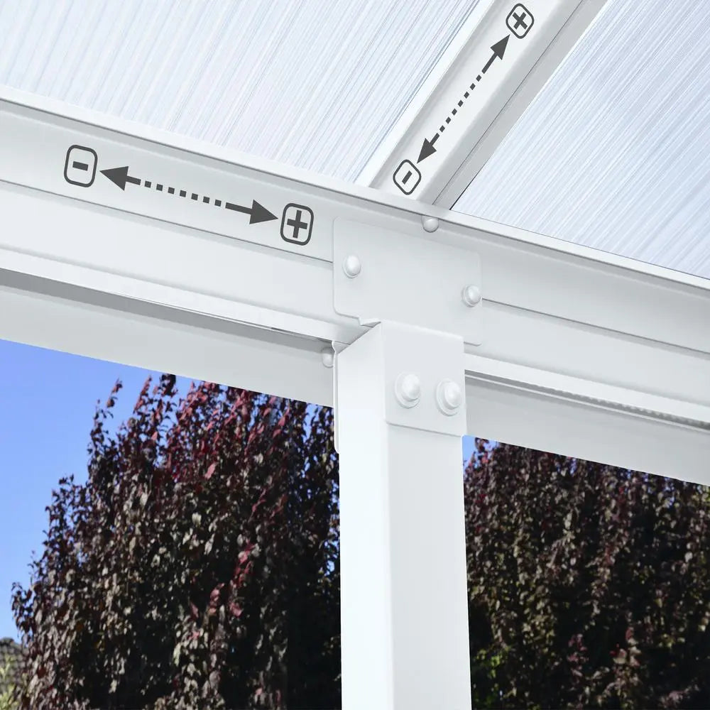 Palram - Canopia Olympia 10' x 18' Patio Cover - White/White | HG8818W Palram