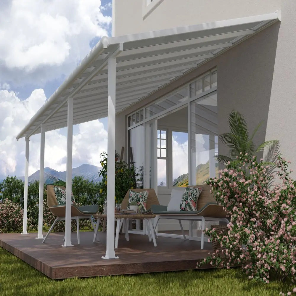 Palram - Canopia Olympia 10' x 24' Patio Cover - White/White | HG8824W Palram