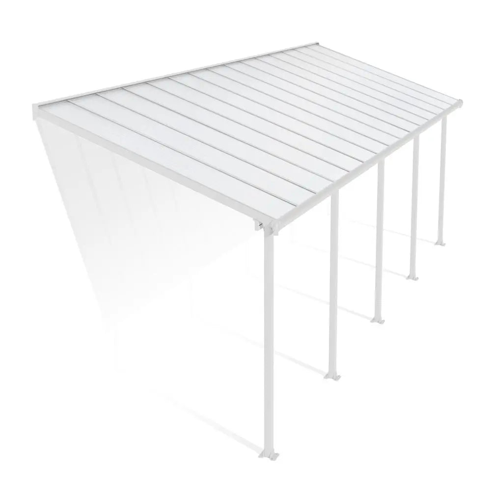 Palram - Canopia Olympia 10' x 28' Patio Cover - White/White | HG8828W - The Greenhouse Pros