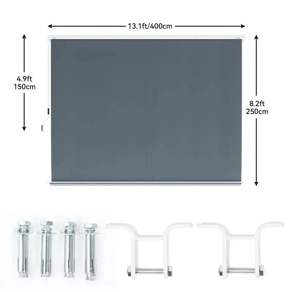 13'x8' /10'x8' / 12'x10' Retractable Sunshade Shelter Patio / Window Outdoor Awning - The Greenhouse Pros